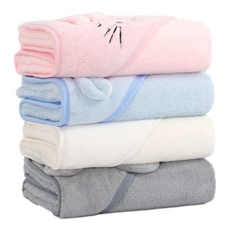 Cute Animal Hooded Baby Swaddle Towels