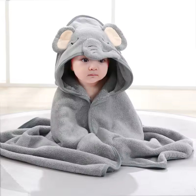 Cute Animal Hooded Baby Swaddle Towels