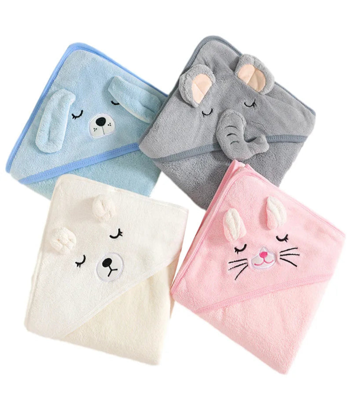Cute Animal Hooded Baby Swaddle Towels