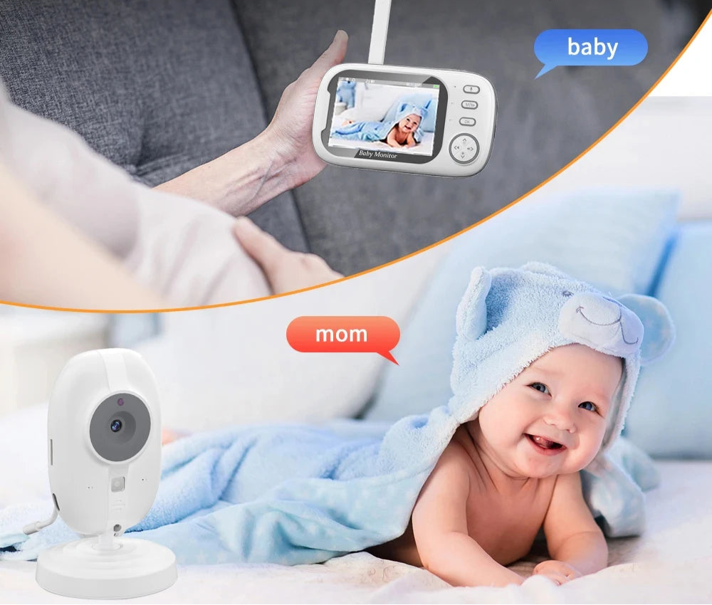 3.5 inch Wireless Video Baby Monitor with Night Vision  & Temperature Monitoring